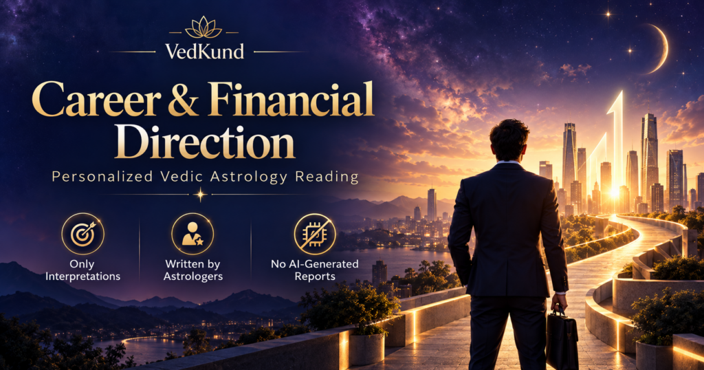 Career and financial direction Vedic astrology reading for guidance on professional growth and finances from real astrologers, with no AI-generated readings