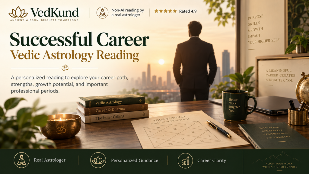 Career and financial direction Vedic astrology reading for guidance on professional growth and finances from real astrologers, with no AI-generated readings.